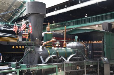 STRASBURG, PA - 4. SEP: Pennsylvania Demiryolu Müzesi Strasburg, PA, 4 Eylül 2021 'de görüldüğü gibi.