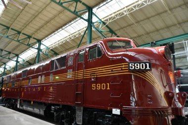 STRASBURG, PA - 4. SEP: Pennsylvania Demiryolu Müzesi Strasburg, PA, 4 Eylül 2021 'de görüldüğü gibi.