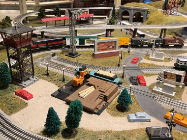 Ronks, Pennsylvania 'daki Ulusal Oyuncak Tren Müzesi, 5 Eylül 2021' de görüldüğü gibi. Büyük oyuncak tren koleksiyonu 1800 'lerden günümüze modeller içeriyor..