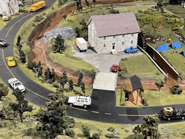 STRASBURG, PA - 5 Eylül 2021 'de Strasburg, Pennsylvania' da görülen Choo Choo Barn. 150 'den fazla el yapımı animasyon figürü, araç ve 22 işletim treninden oluşan 1700 ft ²' lik bir tren sergisi..