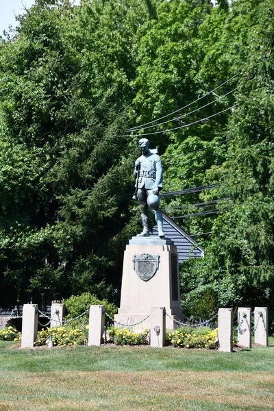 Westport Jul Doughboy Monument Vid Westport Veterans Memorial Green Westport — Stockfoto