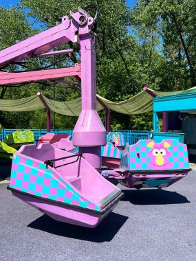 LANGHORNE, PA - JUN 5: Sesame Place in Langhorne, Pennsylvania, on Jun 5, 2022. The park includes a variety of rides, shows, and water attractions suited to young children.