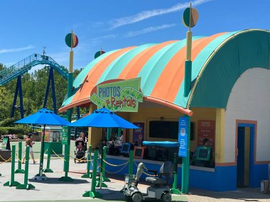 LANGHORNE, PA - JUN 5: Sesame Place in Langhorne, Pennsylvania, on Jun 5, 2022. The park includes a variety of rides, shows, and water attractions suited to young children.