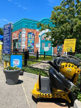 LANGHORNE, PA - JUN 5: Sesame Place in Langhorne, Pennsylvania, on Jun 5, 2022. The park includes a variety of rides, shows, and water attractions suited to young children.