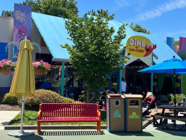 LANGHORNE, PA - JUN 5: Sesame Place in Langhorne, Pennsylvania, on Jun 5, 2022. The park includes a variety of rides, shows, and water attractions suited to young children.