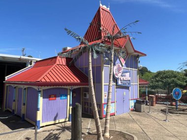 LANGHORNE, PA - JUN 5: Sesame Place in Langhorne, Pennsylvania, on Jun 5, 2022. The park includes a variety of rides, shows, and water attractions suited to young children.