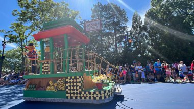 LANGHORNE, PA - JUN 5: Street Party Parade at Sesame Place in Langhorne, Pennsylvania, on Jun 5, 2022. The park includes a variety of rides, shows, and water attractions suited to young children.