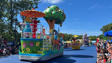 LANGHORNE, PA - JUN 5: Street Party Parade at Sesame Place in Langhorne, Pennsylvania, on Jun 5, 2022. The park includes a variety of rides, shows, and water attractions suited to young children.