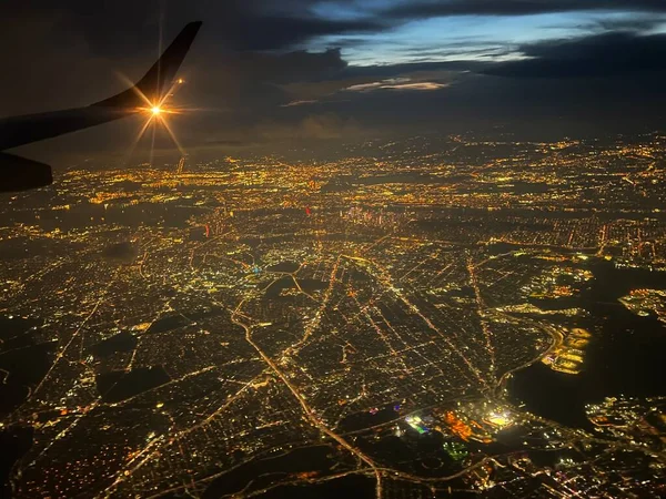 Planos Brancos Ago Vista Aérea Westchester Nova Iorque Como Avião — Fotografia de Stock