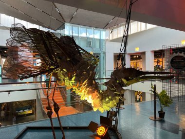 FORT LAUDERDALE FL - AUG 6: Dinosaurs in Motion exhibit at the Museum of Discovery and Science in Fort Lauderdale, Florida, as seen on Aug 6, 2022.