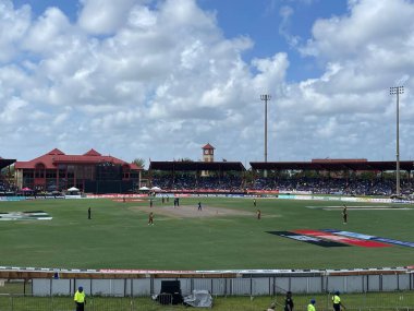LAUDERHILL FL - AUG 6: India vs West Indies 1st T20 cricket match at Central Broward Park & Broward County Stadium in Lauderhill, Florida, as seen on Aug 6, 2022.