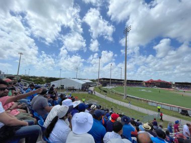 LAUDERHILL FL - AUG 6: India vs West Indies 1st T20 cricket match at Central Broward Park & Broward County Stadium in Lauderhill, Florida, as seen on Aug 6, 2022.