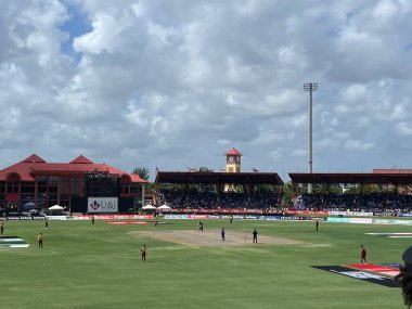 LAUDERHILL FL - AUG 6: India vs West Indies 1st T20 cricket match at Central Broward Park & Broward County Stadium in Lauderhill, Florida, as seen on Aug 6, 2022.