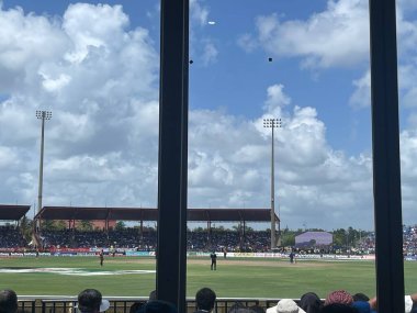 LAUDERHILL FL - AUG 6: India vs West Indies 1st T20 cricket match at Central Broward Park & Broward County Stadium in Lauderhill, Florida, as seen on Aug 6, 2022.