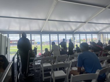 LAUDERHILL FL - AUG 6: India vs West Indies 1st T20 cricket match at Central Broward Park & Broward County Stadium in Lauderhill, Florida, as seen on Aug 6, 2022.