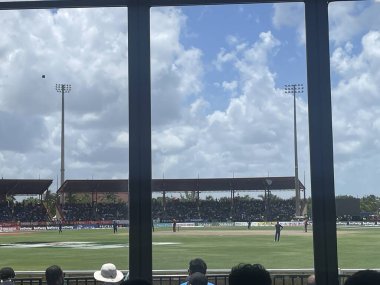 LAUDERHILL FL - AUG 6: India vs West Indies 1st T20 cricket match at Central Broward Park & Broward County Stadium in Lauderhill, Florida, as seen on Aug 6, 2022.