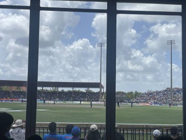 LAUDERHILL FL - AUG 6: India vs West Indies 1st T20 cricket match at Central Broward Park & Broward County Stadium in Lauderhill, Florida, as seen on Aug 6, 2022.
