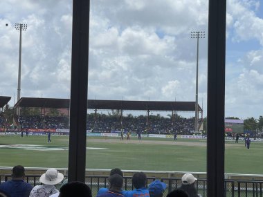 LAUDERHILL FL - AUG 6: India vs West Indies 1st T20 cricket match at Central Broward Park & Broward County Stadium in Lauderhill, Florida, as seen on Aug 6, 2022.