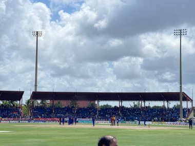 LAUDERHILL FL - AUG 6: India vs West Indies 1st T20 cricket match at Central Broward Park & Broward County Stadium in Lauderhill, Florida, as seen on Aug 6, 2022.