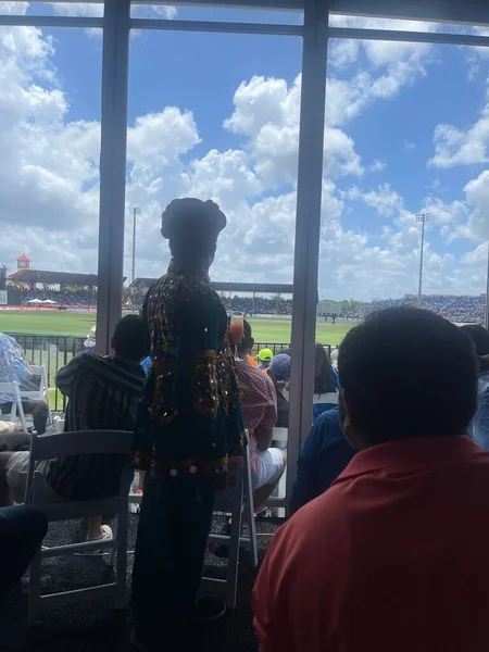 LAUDERHILL FL - AUG 6: India vs West Indies 1st T20 cricket match at Central Broward Park & Broward County Stadium in Lauderhill, Florida, as seen on Aug 6, 2022.