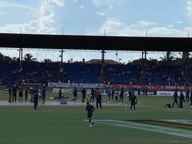 LAUDERHILL FL - AUG 7: India vs West Indies 2nd T20 cricket match at Central Broward Park & Broward County Stadium in Lauderhill, Florida, as seen on Aug 7, 2022.