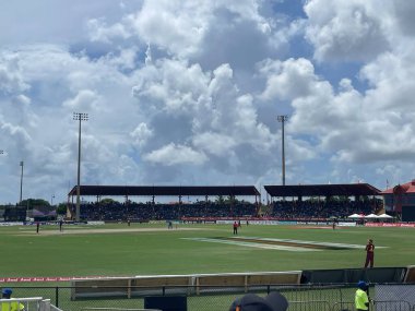LAUDERHILL FL - AUG 7: India vs West Indies 2nd T20 cricket match at Central Broward Park & Broward County Stadium in Lauderhill, Florida, as seen on Aug 7, 2022.