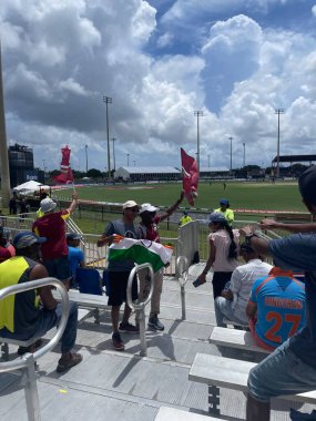 LAUDERHILL FL - AUG 7: India vs West Indies 2nd T20 cricket match at Central Broward Park & Broward County Stadium in Lauderhill, Florida, as seen on Aug 7, 2022.