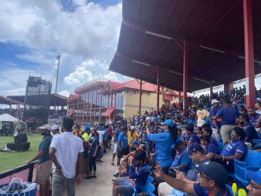 LAUDERHILL FL - AUG 7: India vs West Indies 2nd T20 cricket match at Central Broward Park & Broward County Stadium in Lauderhill, Florida, as seen on Aug 7, 2022.