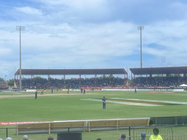 LAUDERHILL FL - AUG 7: India vs West Indies 2nd T20 cricket match at Central Broward Park & Broward County Stadium in Lauderhill, Florida, as seen on Aug 7, 2022.