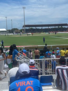 LAUDERHILL FL - AUG 7: India vs West Indies 2nd T20 cricket match at Central Broward Park & Broward County Stadium in Lauderhill, Florida, as seen on Aug 7, 2022.
