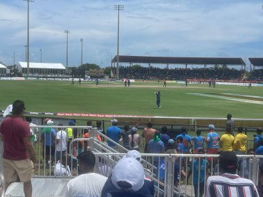 LAUDERHILL FL - AUG 7: India vs West Indies 2nd T20 cricket match at Central Broward Park & Broward County Stadium in Lauderhill, Florida, as seen on Aug 7, 2022.