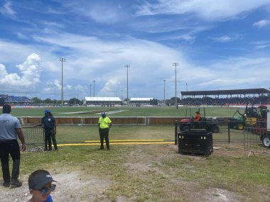 LAUDERHILL FL - AUG 7: India vs West Indies 2nd T20 cricket match at Central Broward Park & Broward County Stadium in Lauderhill, Florida, as seen on Aug 7, 2022.