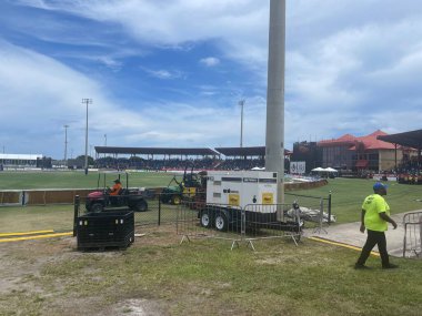 LAUDERHILL FL - AUG 7: India vs West Indies 2nd T20 cricket match at Central Broward Park & Broward County Stadium in Lauderhill, Florida, as seen on Aug 7, 2022.