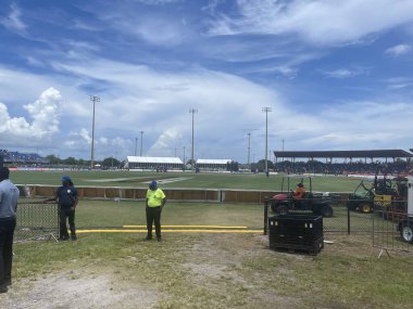 LAUDERHILL FL - AUG 7: India vs West Indies 2nd T20 cricket match at Central Broward Park & Broward County Stadium in Lauderhill, Florida, as seen on Aug 7, 2022.