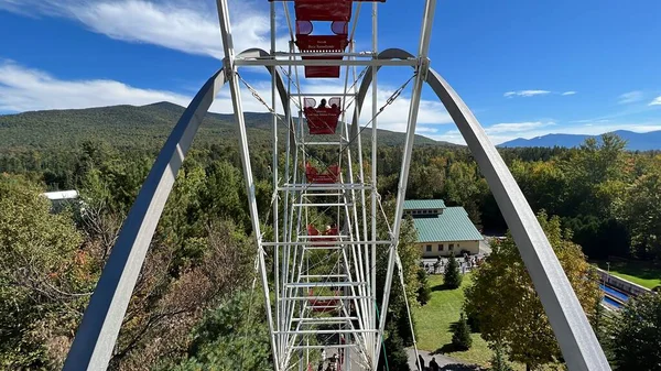 Jefferson Sep Christmas Ferris Wheel Santas Village Amusement Park Jefferson — Stock Photo, Image