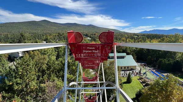 Jefferson Sep Christmas Ferris Wheel Santas Village Amusement Park Jefferson — Stock Photo, Image