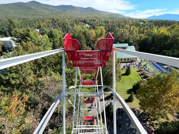 Jefferson Sep Christmas Ferris Wheel Santas Village Amusement Park Jefferson — Stock Photo, Image