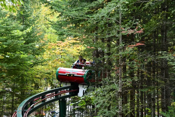 Jefferson Września Sanie Skyway Parku Rozrywki Santas Village Jefferson New — Zdjęcie stockowe