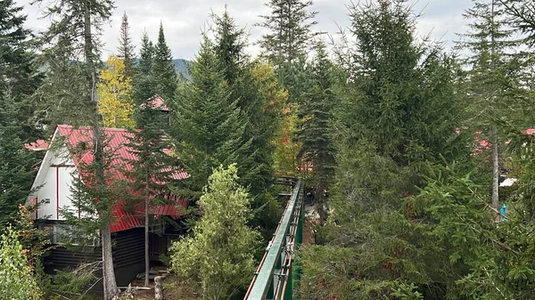 Jefferson Sep Skyway Sleigh Santas Village Amusement Park Jefferson New — Stock Photo, Image