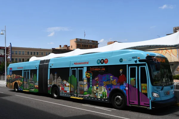 Albuquerque Jul Art Albuquerque Rapid Transit Buss Albuquerque New Mexico — Stockfoto