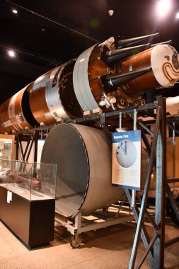 ALBUQUERQUE NM - 24 Temmuz 2021 'de Albuquerque, New Mexico' da Ulusal Nükleer Bilim ve Tarih Müzesi.