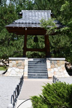 ALBUQUERQUE, NM - JUL 25: Japanese Garden at ABQ BioPark Botanic Garden in Albuquerque, New Mexico, as seen on July 25, 2021.