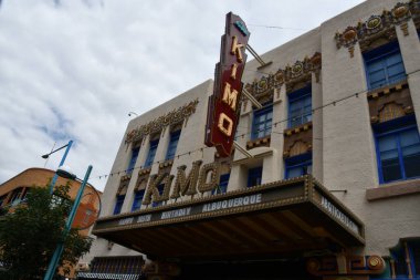 ALBUQUERQUE, NM - JUL 25: KiMo Theater in Albuquerque, New Mexico, as seen on July 25, 2021.