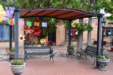 ALBUQUERQUE NM - 24 Temmuz 2021 'de görüldüğü üzere Albuquerque, New Mexico' daki Eski Şehir.