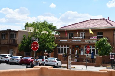 ALBUQUERQUE NM - 24 Temmuz 2021 'de görüldüğü üzere Albuquerque, New Mexico' daki Eski Şehir.