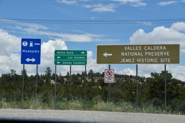JEMEZ SPRINGS NM - 26 JUL: Valles Caldera National Preserve in Jemez Springs, New Mexico, as seen on 26 July 2021.