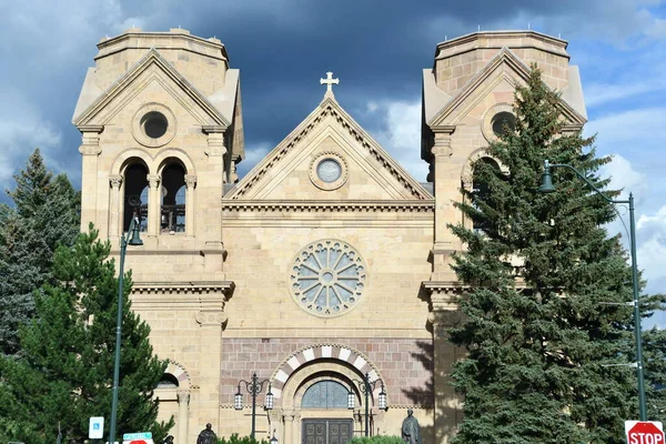 Santa Jul Katedrála Bazilika Františka Assisi Santa Nové Mexiko Jak — Stock fotografie