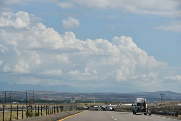 Landschaftliche Fahrt Durch New Mexico Von Albuquerque Nach Santa — Stockfoto