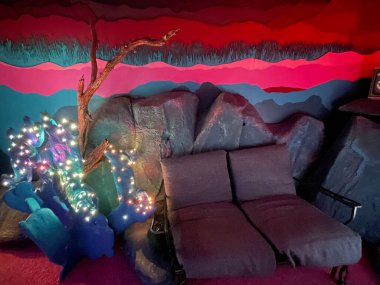 SANTA FE, NM - JUL 26: Meow Wolf House of Eternal Return in Santa Fe, New Mexico, as seen on July 26, 2021.