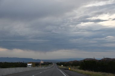 Driving through Santa Fe, New Mexico